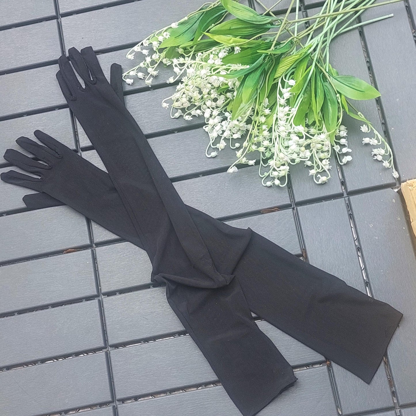Elegant Gloves Long Lace Gloves for Evening Wear - Black Options Available