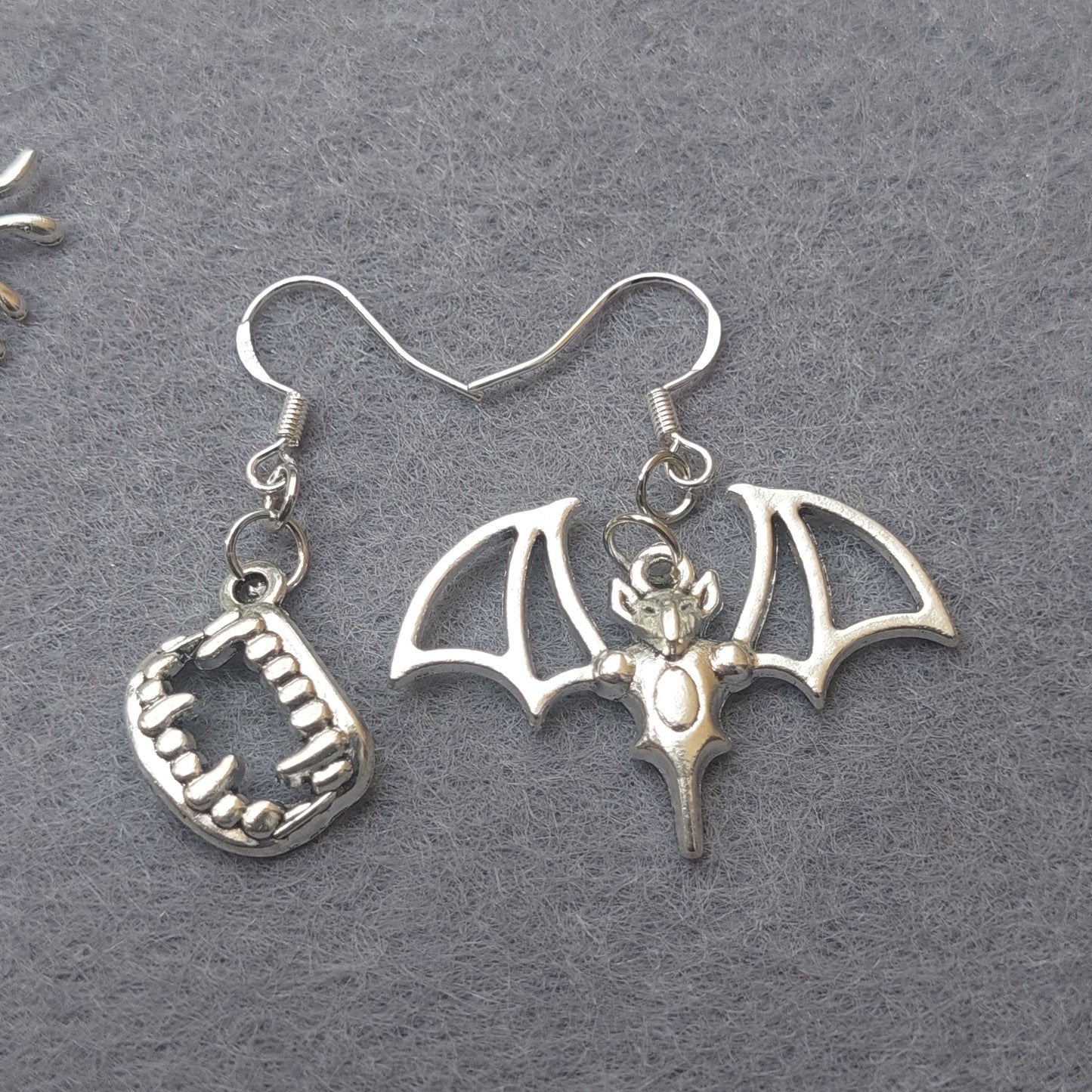 Gothic Asymmetric Earrings Spiders, Pumpkins, Skulls, Witch, Cat, Haunted Castle, Ghost, Gift Box
