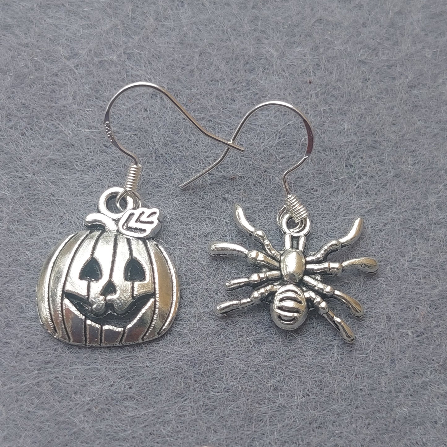 Gothic Asymmetric Earrings Spiders, Pumpkins, Skulls, Witch, Cat, Haunted Castle, Ghost, Gift Box