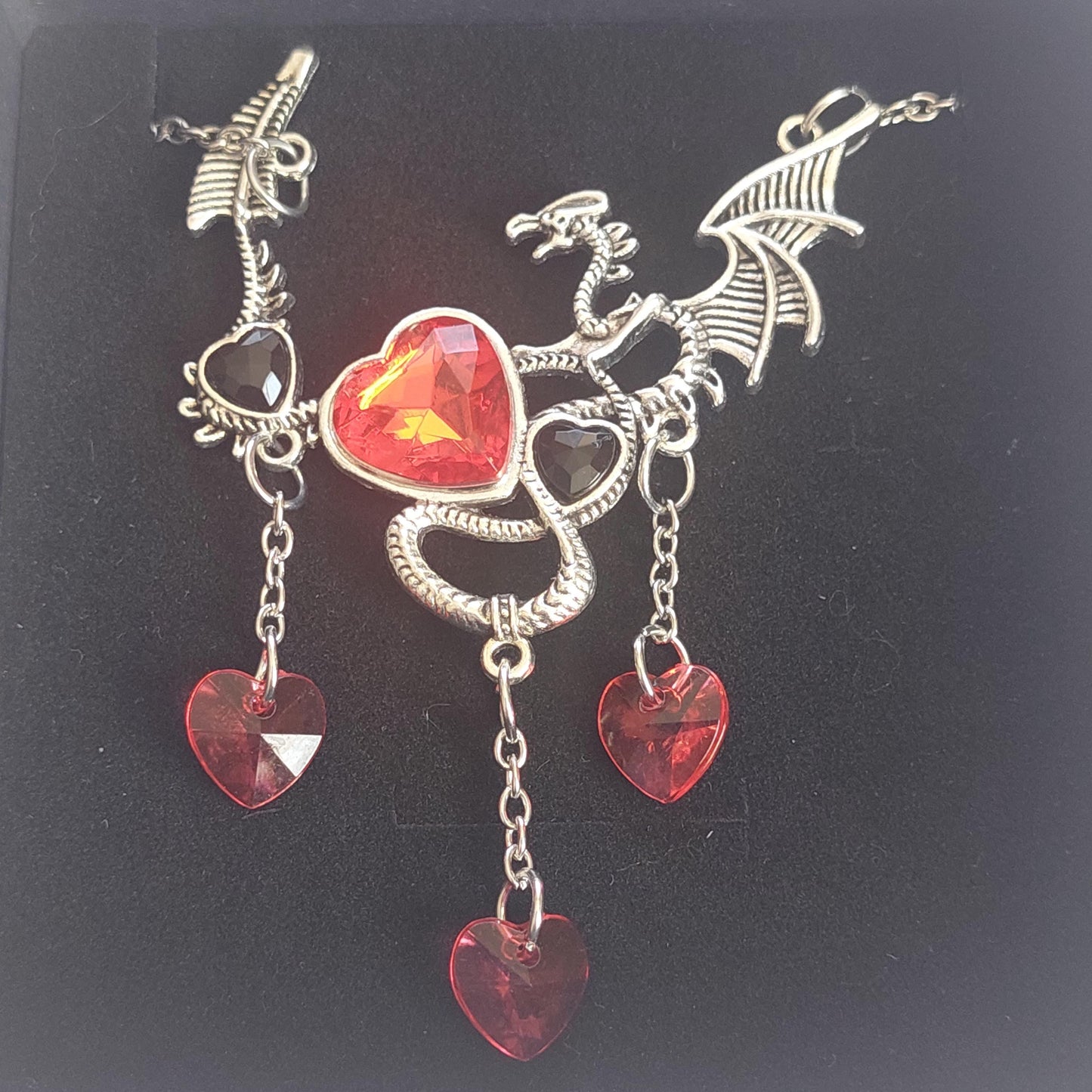 Gothic Dragon, Snake Jewelry Set, Statement Necklace, Earrings, Unique Gift for Her