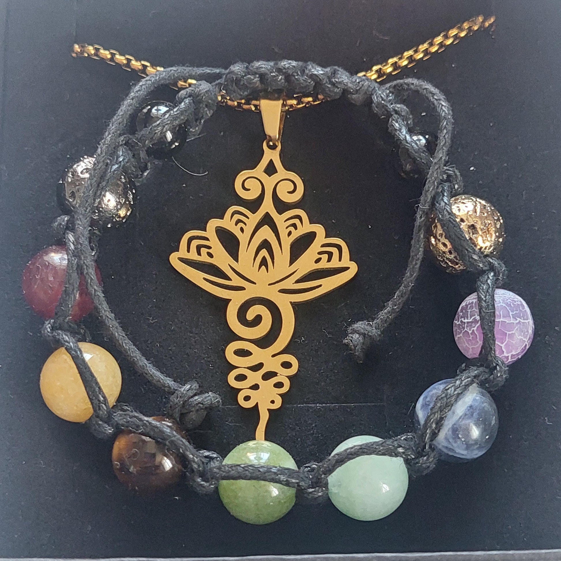 7 Chakra Healing Bracelet: Adjustable Gemstone Macrame Bracelet, Jewelry Gift for Her, for Him