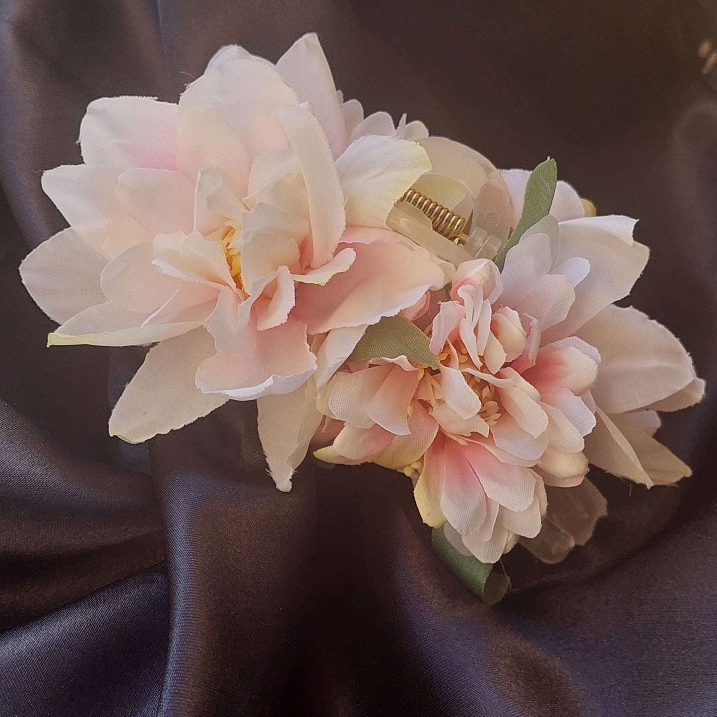 Floral Hair Claw Clip, Handmade Big Flower Clip for Weddings, Festivals, Gift for Her