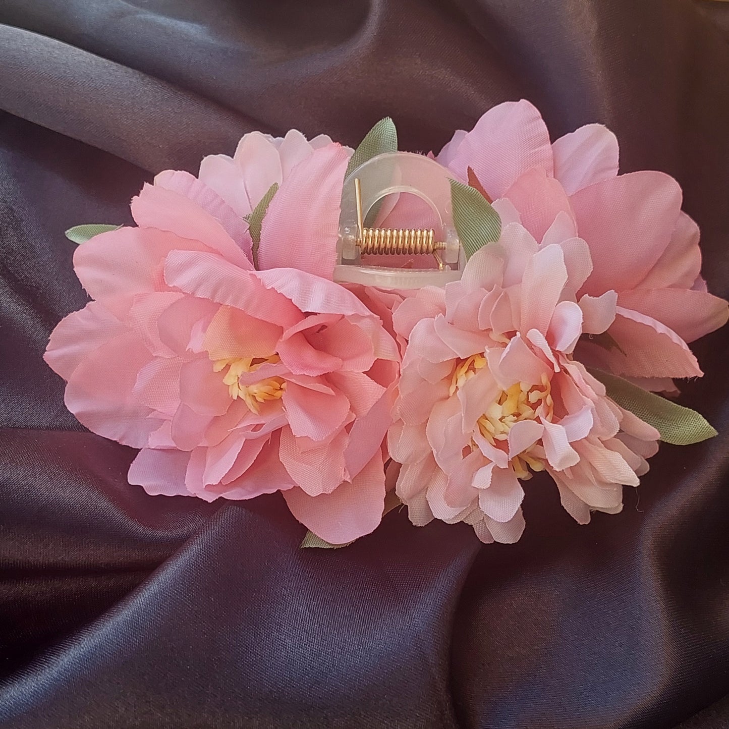 Floral Hair Claw Clip, Handmade Big Flower Clip for Weddings, Festivals, Gift for Her