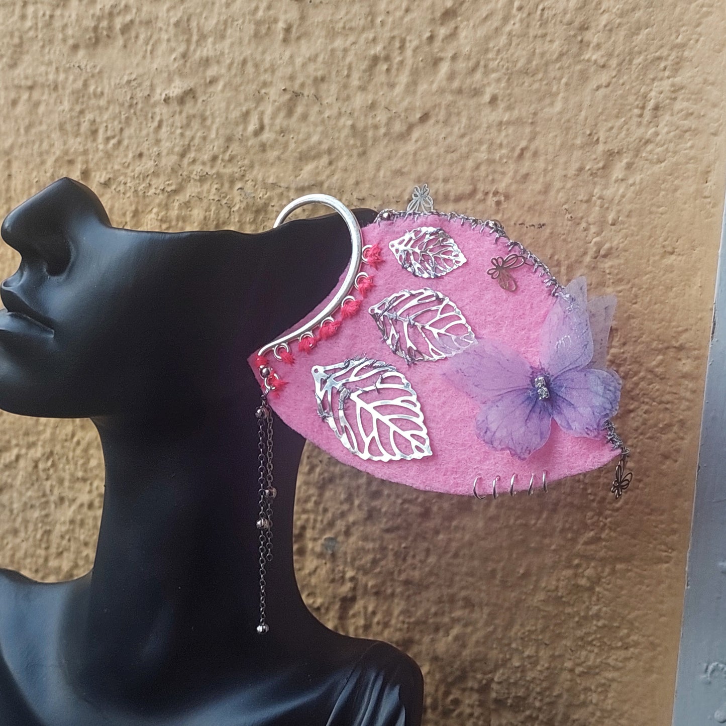 Fairy Elf Ear Cuffs, Handmade Fantasy Wings, No-Piercing Jewelrly Gift for Her