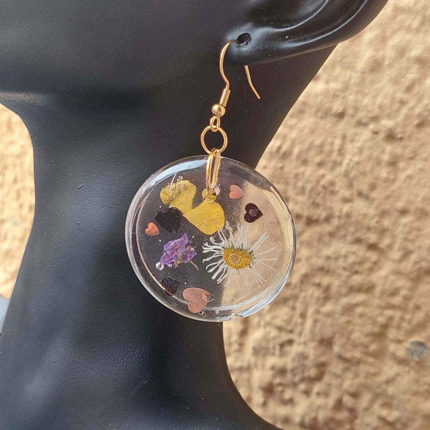 Real Flower Resin Earrings, Handmade Fantasy Jewelry, Limited Edition, Gift for Her