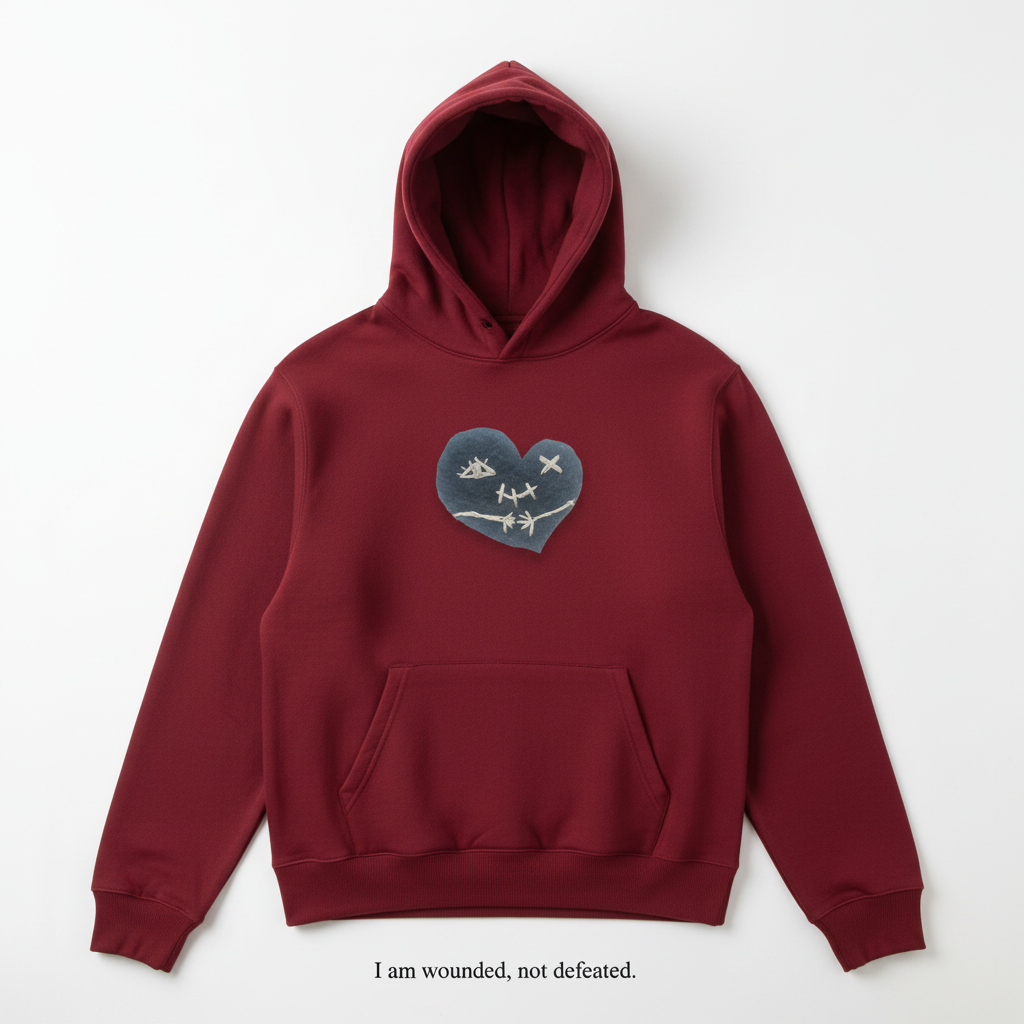 Wounded, Not Defeated — Dark Gothic Heart PNG Set