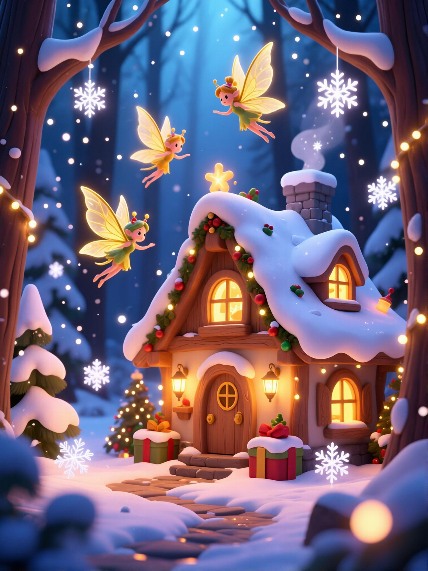 Mini-Weihnachts-Fantasiepaket – 4 bezaubernde Weihnachtshintergründe | Magische Winter-Wallpaper | GRATIS bei E-Mail-Anmeldung