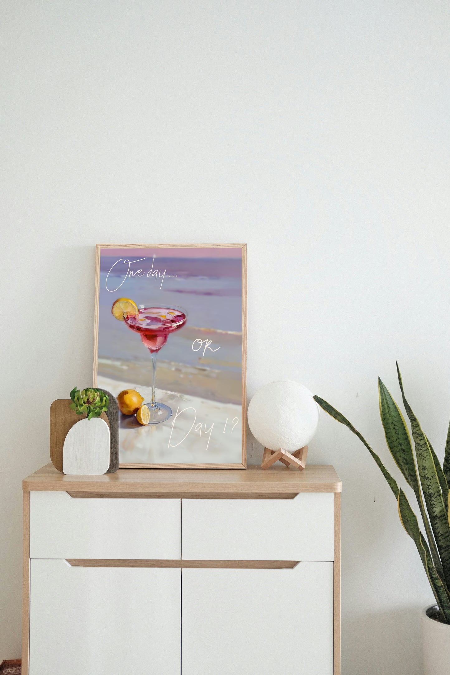 Vintage Beach Bar Cocktail Poster, Retro Tropical Wall Art for Kitchen, Home Bar, Living Room, Gift
