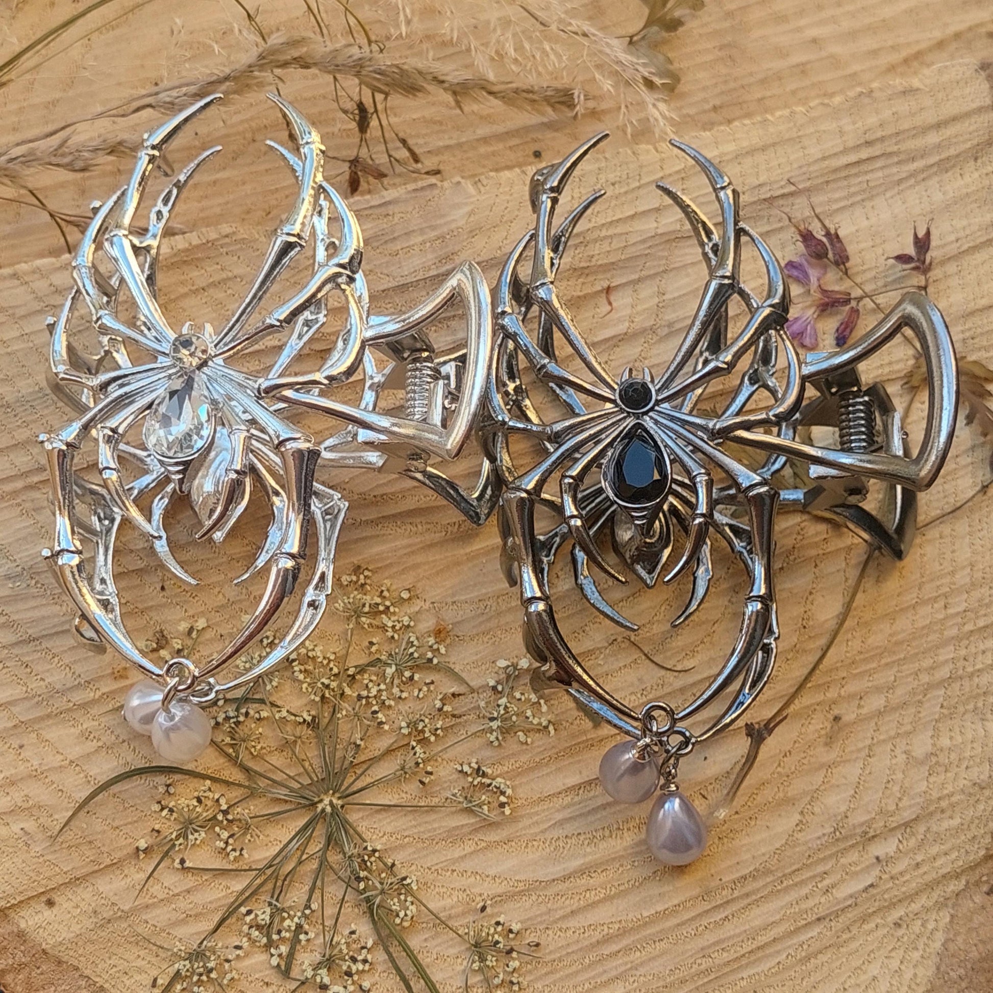 Vintage Pearl Hair Clip and Boho Spider