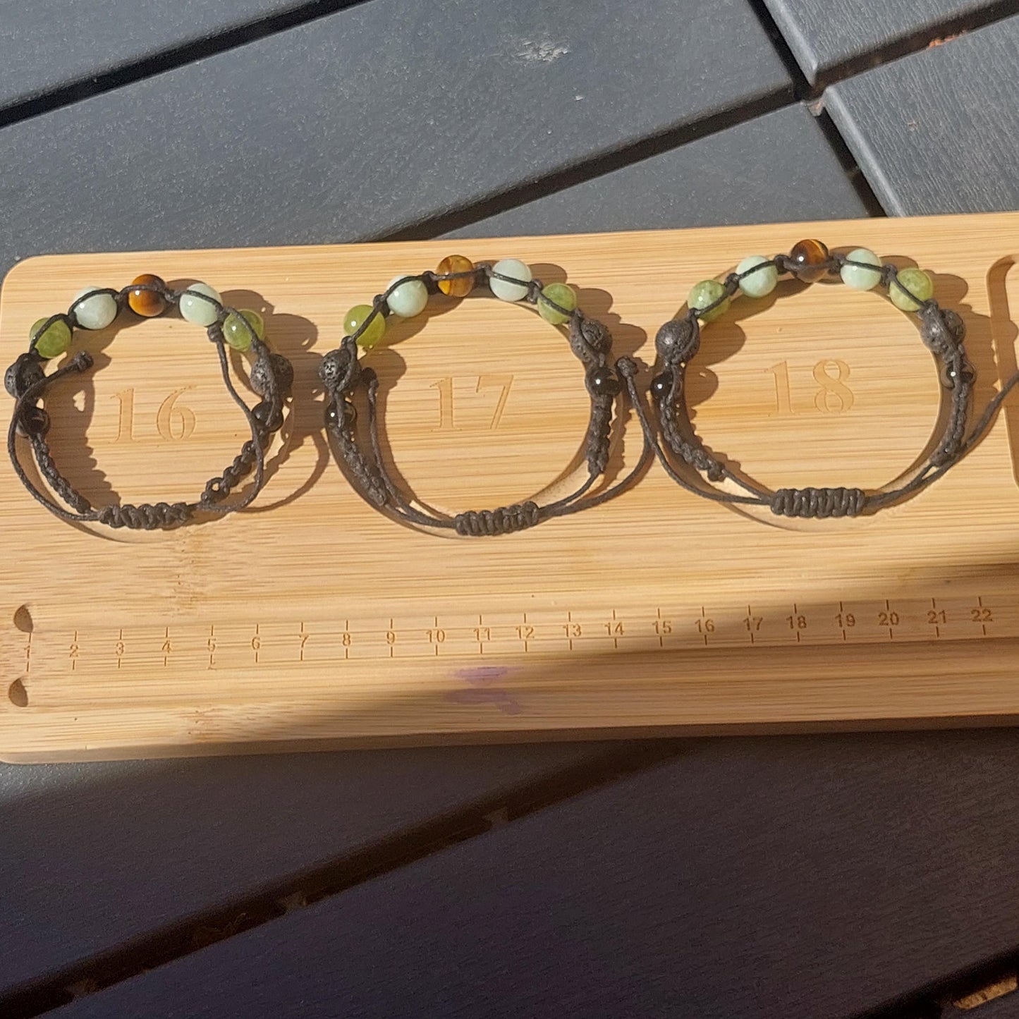 9-Piece Handmade Macrame Gemstone Bracelet Set | Unisex Boho Healing Stone Jewelry Gift