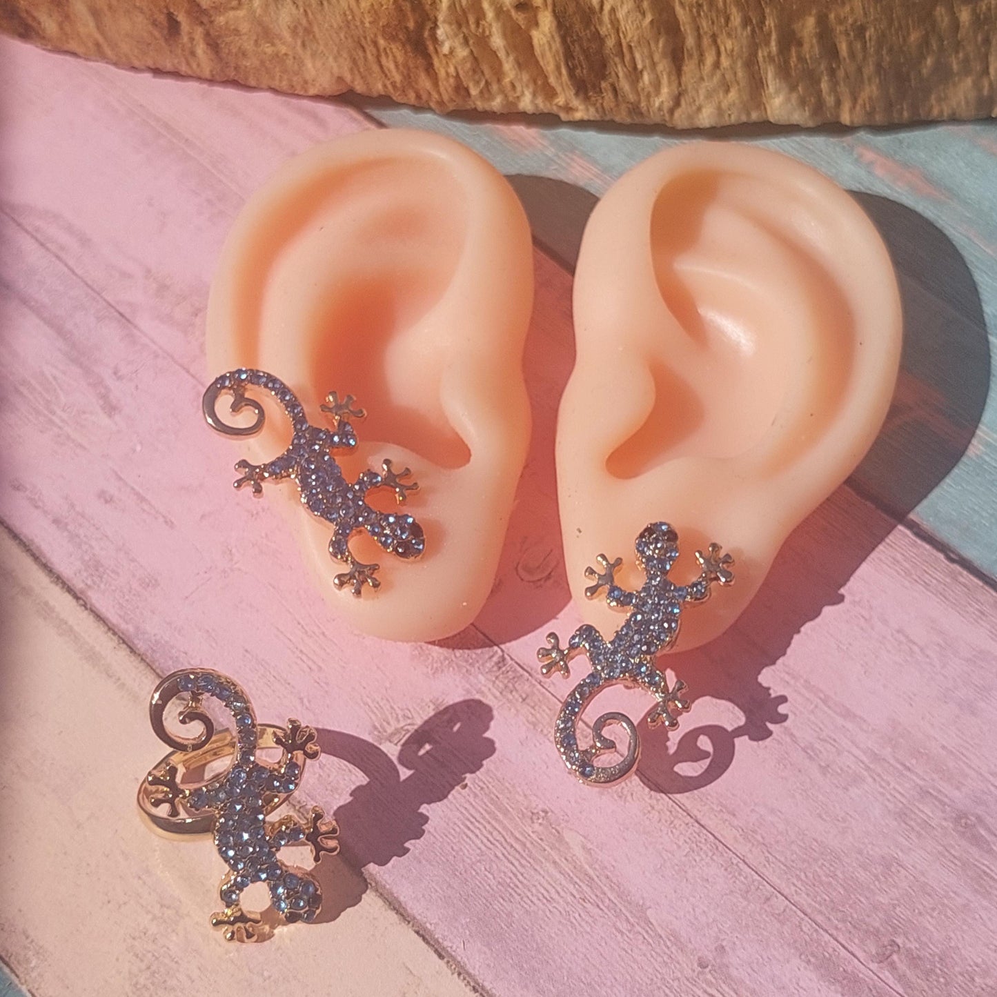 Vintage Eidechsen Schmuckset