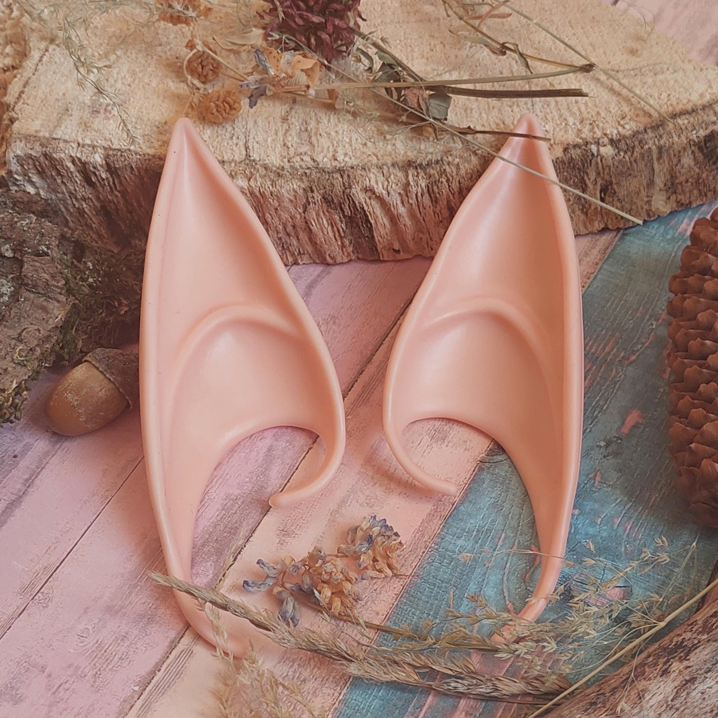 Silicone Elf Ears with Crown - Complete Fantasy Jewelry Set