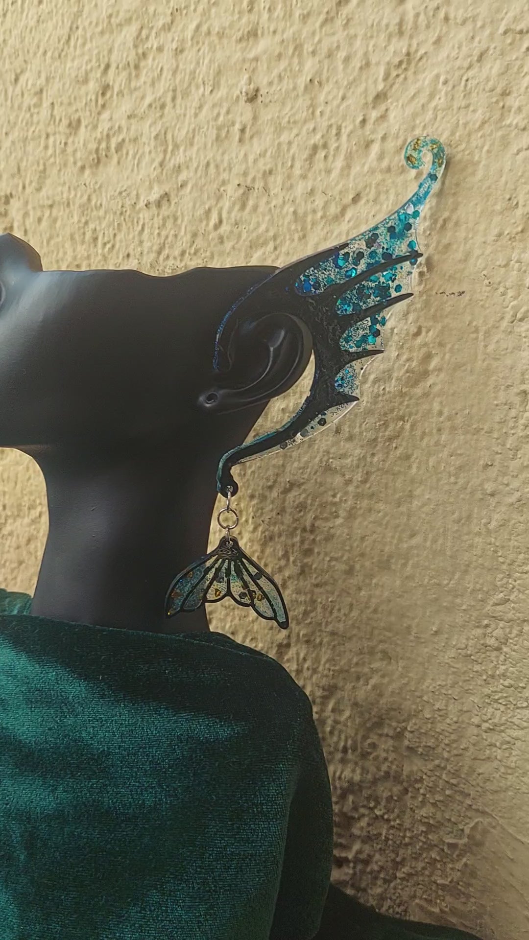 Elf Fairy Ear Cuffs, Handmade Fantasy Ear Cuff without Piercing, Cosplay, Gift for Her